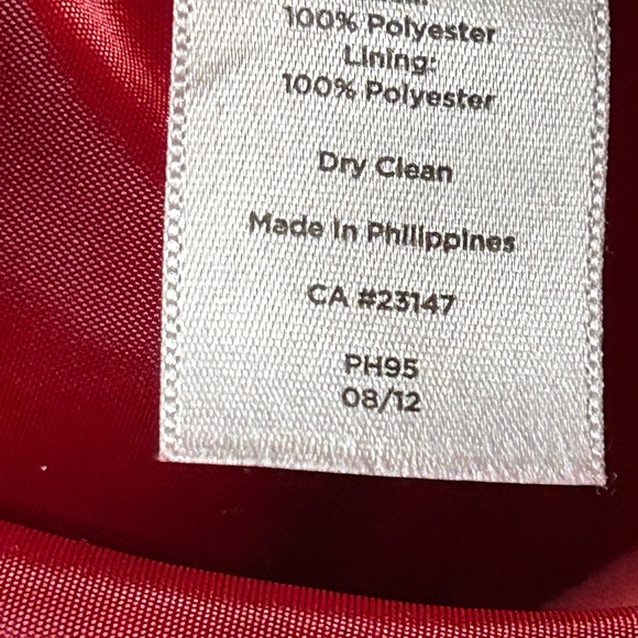 Talbots size 4 women’s below the knee dress color red and black short sleeves - Picture 7 of 8